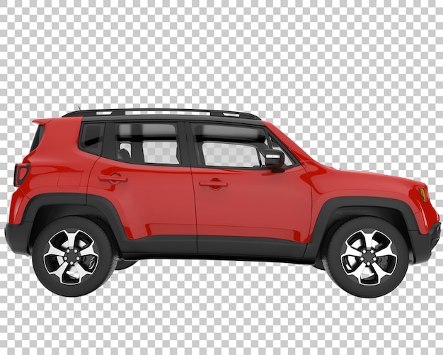 Suv on transparent background. 3d rendering - illustration