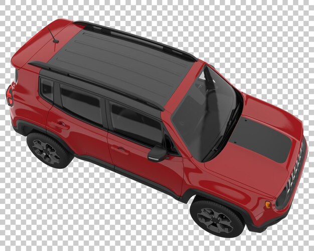 Suv su sfondo trasparente. rendering 3d - illustrazione