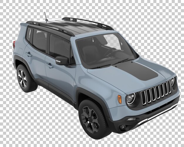 Suv on transparent background. 3d rendering - illustration