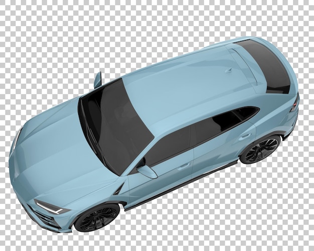 Suv on transparent background. 3d rendering - illustration