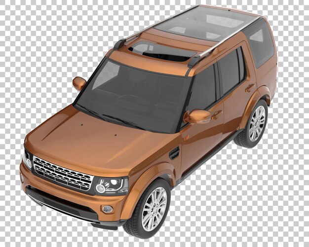 Suv on transparent background. 3d rendering - illustration