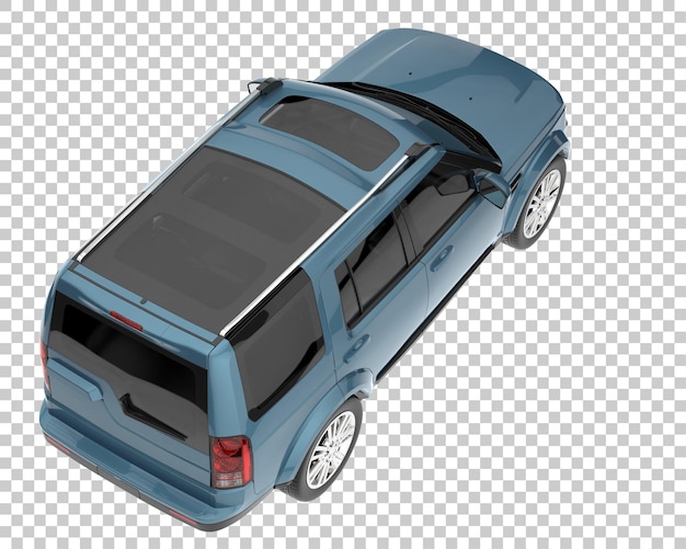 suv on transparent background. 3d rendering - illustration