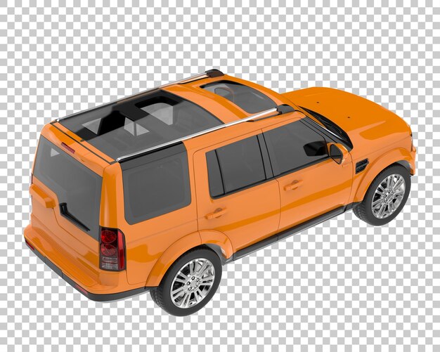 PSD suv on transparent background. 3d rendering - illustration