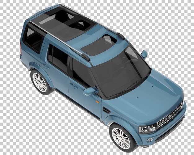 Suv on transparent background. 3d rendering - illustration