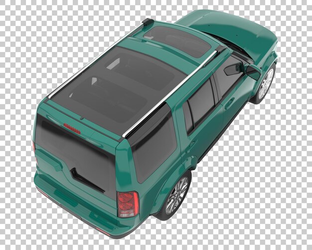 suv on transparent background. 3d rendering - illustration
