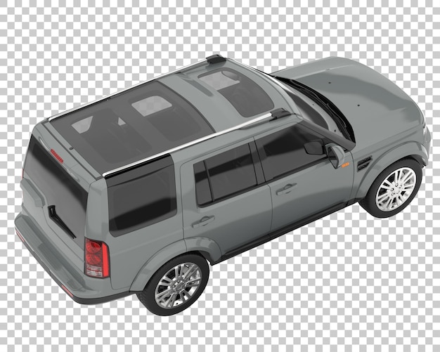 suv on transparent background. 3d rendering - illustration