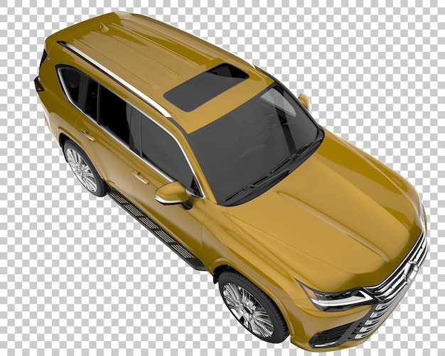 Suv on transparent background. 3d rendering - illustration