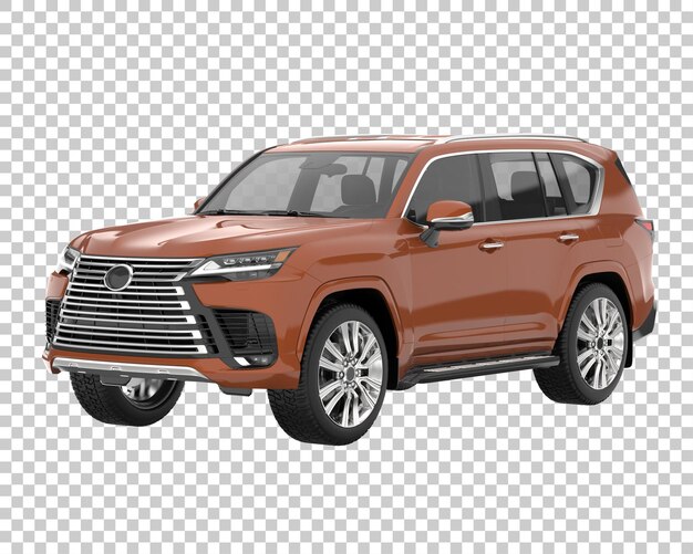 Suv on transparent background. 3d rendering - illustration