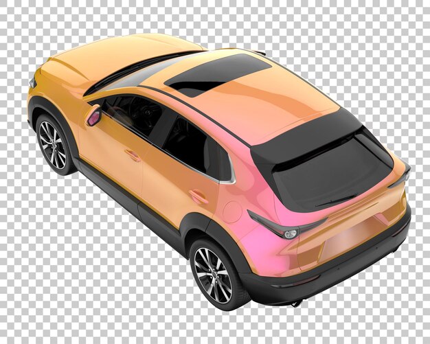 Suv on transparent background. 3d rendering - illustration