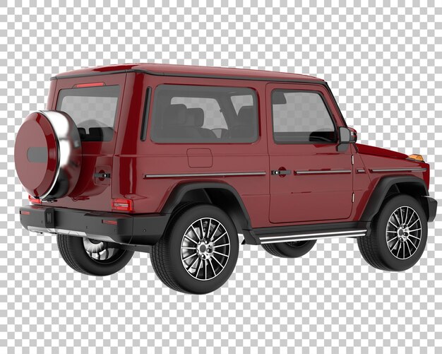 Suv su sfondo trasparente. rendering 3d - illustrazione