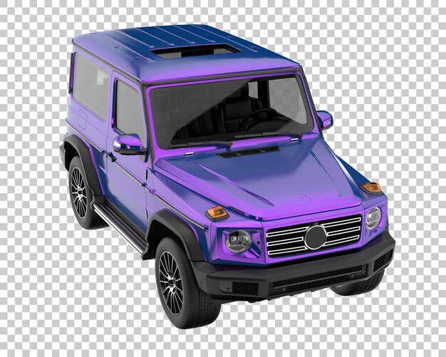 Suv on transparent background. 3d rendering - illustration