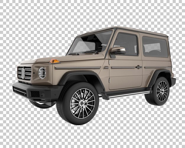 PSD suv on transparent background. 3d rendering - illustration