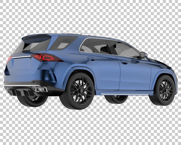 Suv on transparent background. 3d rendering - illustration