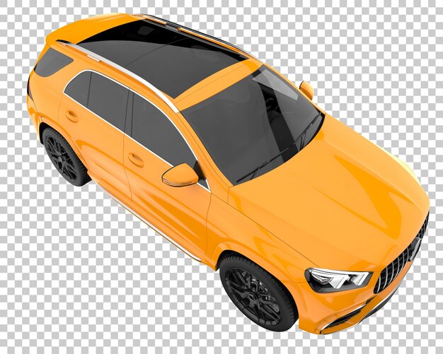 Suv on transparent background. 3d rendering - illustration