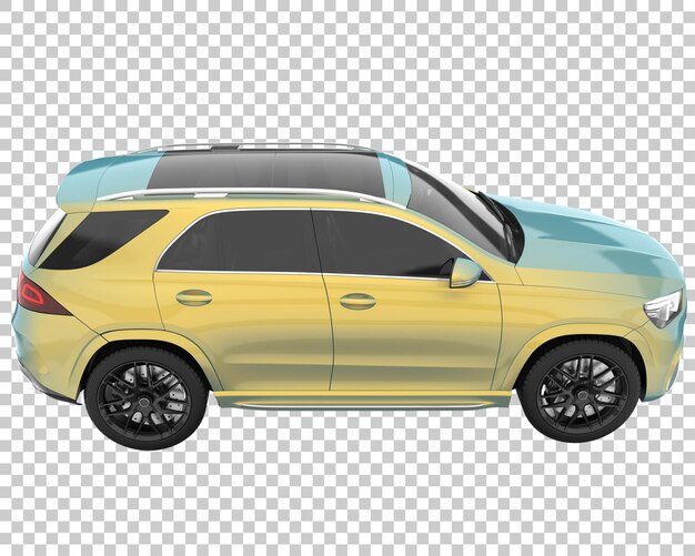 Suv on transparent background. 3d rendering - illustration