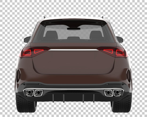 Suv on transparent background. 3d rendering - illustration