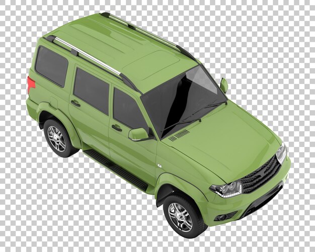 Suv su sfondo trasparente. rendering 3d - illustrazione