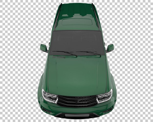 Suv su sfondo trasparente. rendering 3d - illustrazione