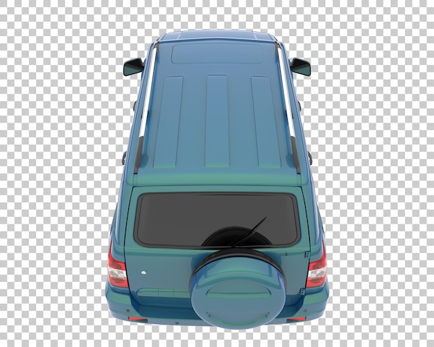 Suv su sfondo trasparente. rendering 3d - illustrazione