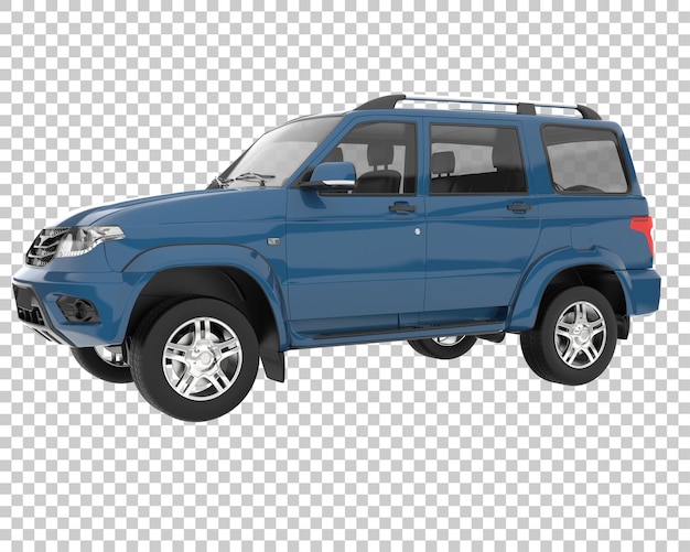 Suv su sfondo trasparente. rendering 3d - illustrazione