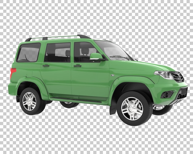 Suv su sfondo trasparente. rendering 3d - illustrazione