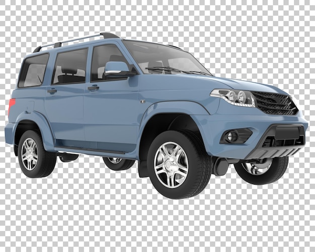 suv on transparent background. 3d rendering - illustration