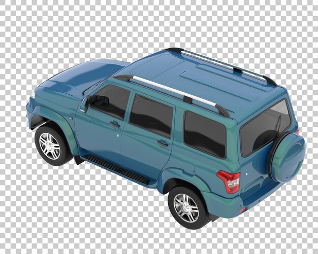 PSD suv on transparent background. 3d rendering - illustration