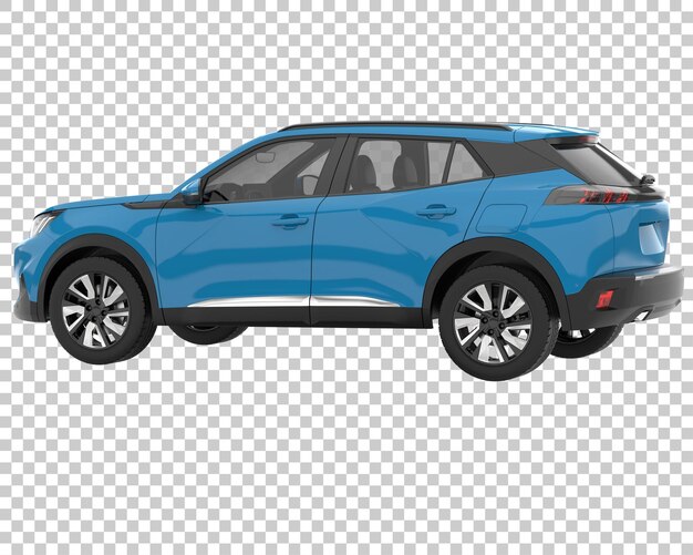 suv on transparent background. 3d rendering - illustration