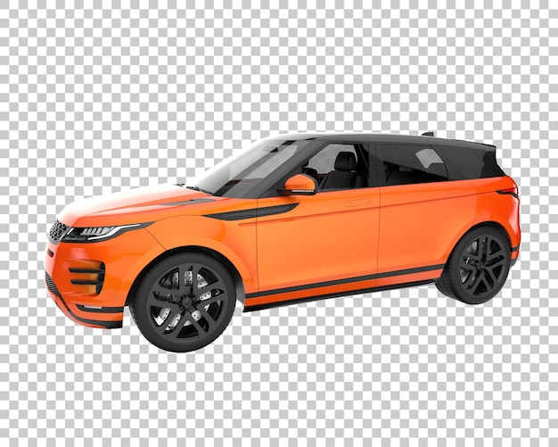 Suv su sfondo trasparente. rendering 3d - illustrazione