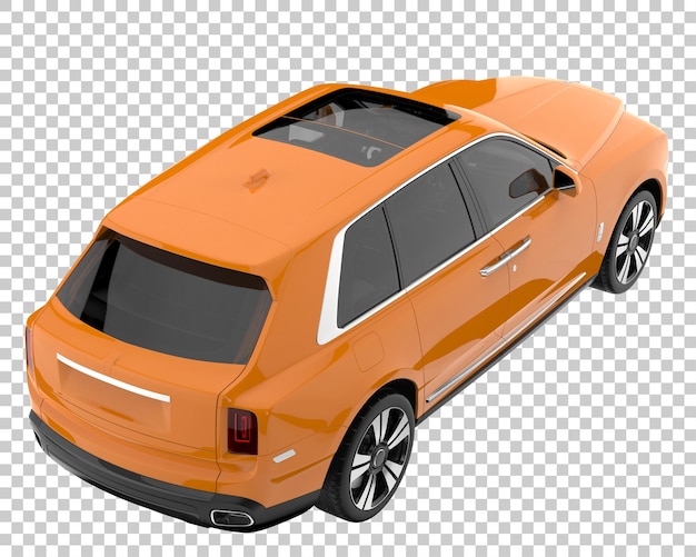 Suv on transparent background. 3d rendering - illustration