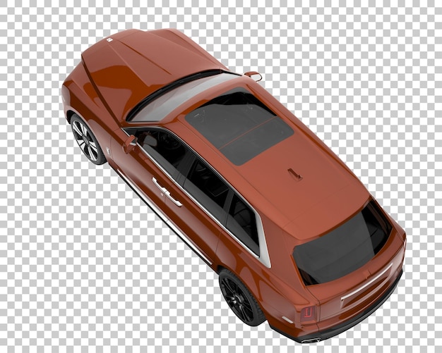 Suv on transparent background. 3d rendering - illustration