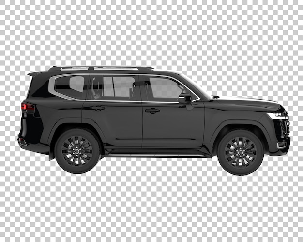 PSD suv on transparent background. 3d rendering - illustration