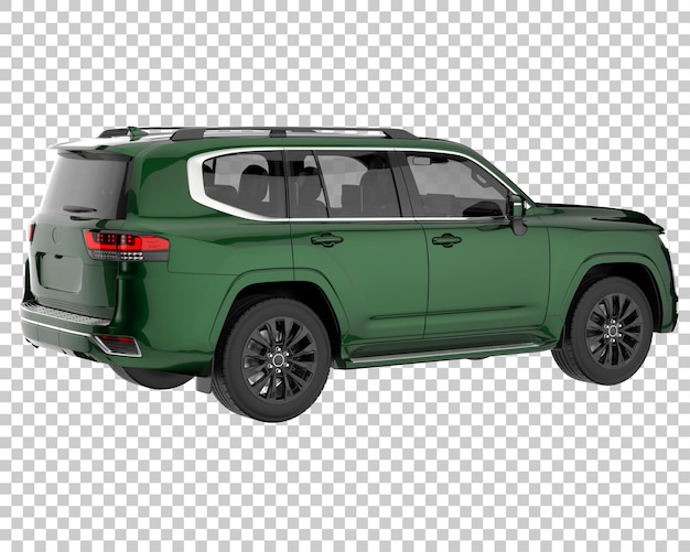 Suv on transparent background. 3d rendering - illustration