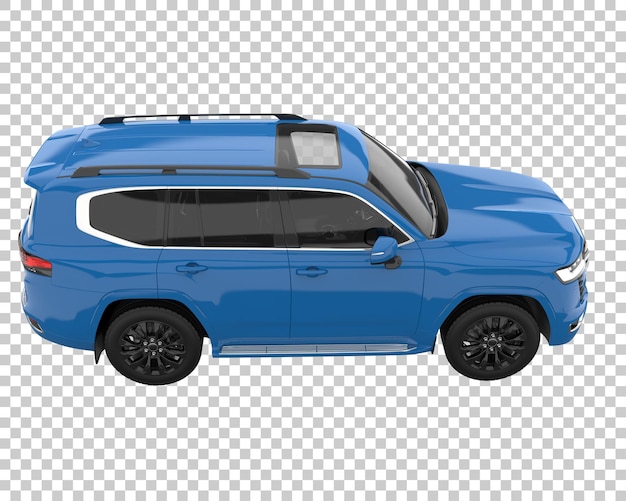 Suv on transparent background. 3d rendering - illustration