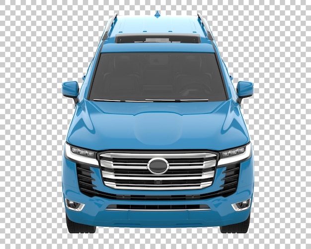 PSD suv on transparent background. 3d rendering - illustration