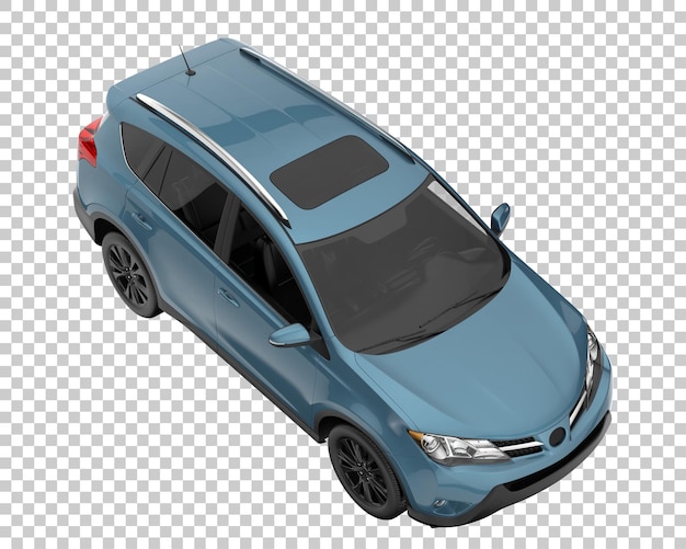 Suv su sfondo trasparente. rendering 3d - illustrazione