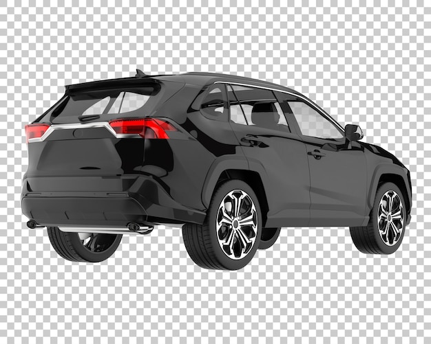 Suv su sfondo trasparente. rendering 3d - illustrazione