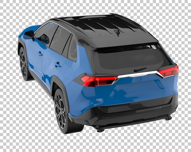 Suv su sfondo trasparente. rendering 3d - illustrazione