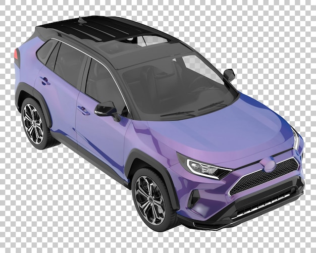 Suv su sfondo trasparente. rendering 3d - illustrazione