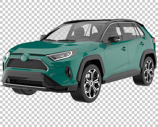 Suv on transparent background. 3d rendering - illustration