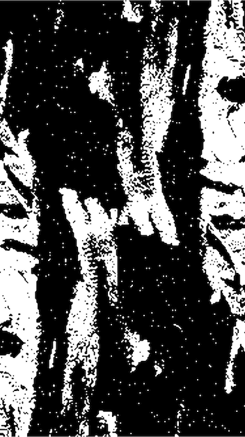 Svart trädbarktextur Bark på vit bakgrund Vektor för gammal trädbakgrund träig grunge-textur