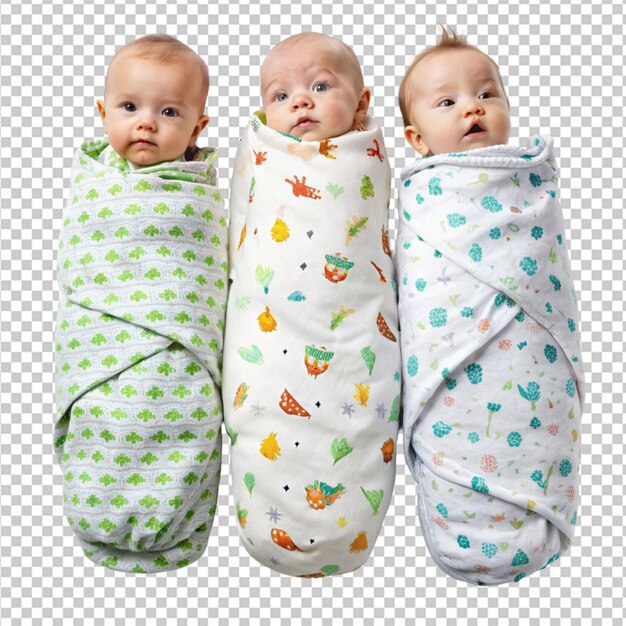 PSD swaddles on transparent background