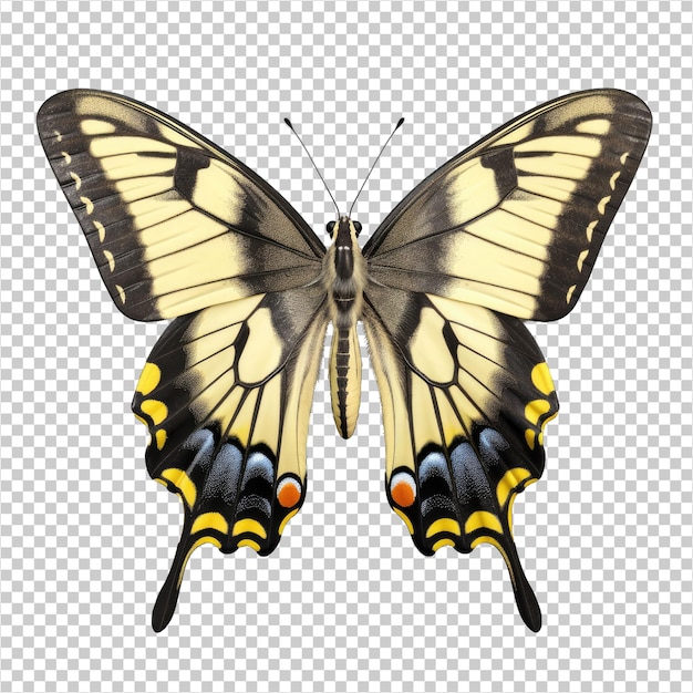 PSD swallowtail butterfly isolated on transparent background