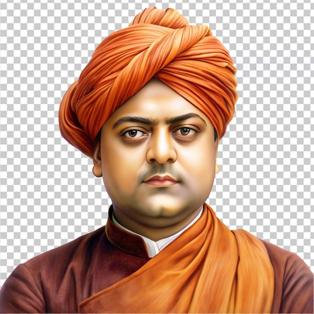 PSD swami vivekananda su uno sfondo trasparente