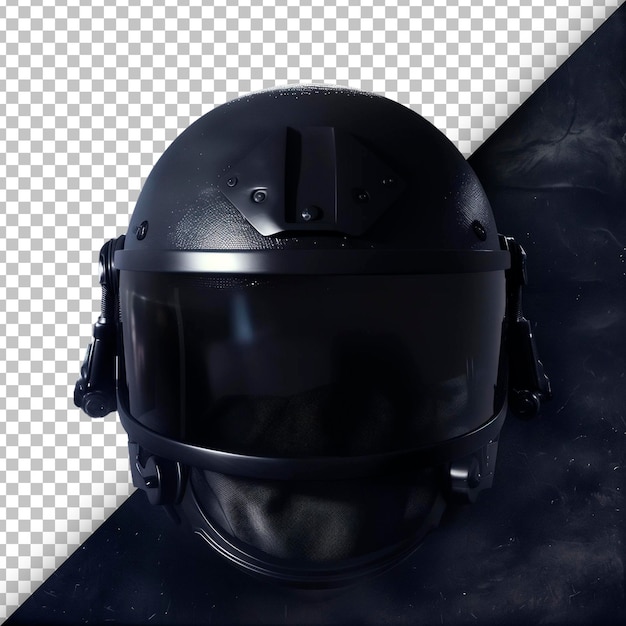 PSD swat helmet isolated on transparent background