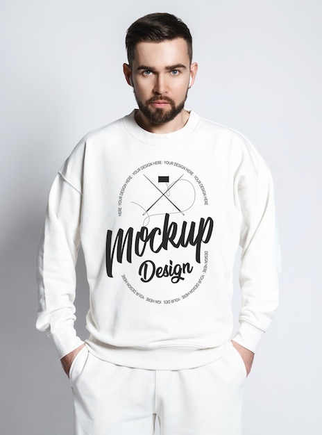 Sweat shirt t shirt hoodies mockup design for branding