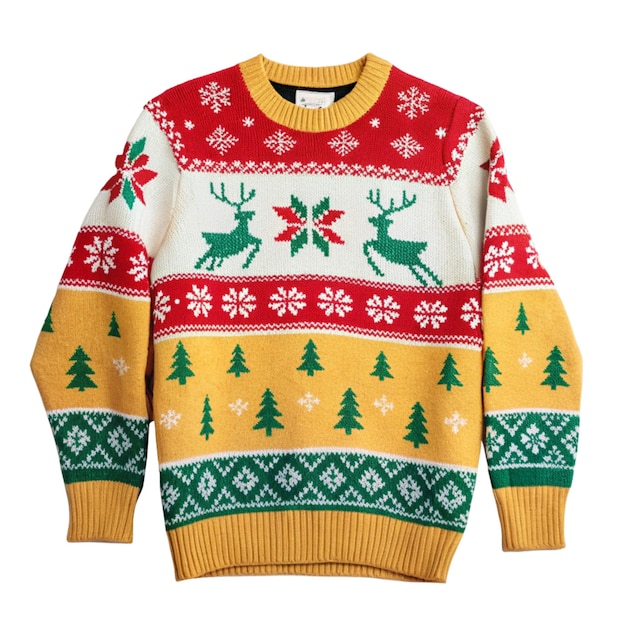 sweater christman new year isolated on white background