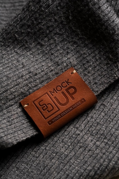 PSD sweater label mockup