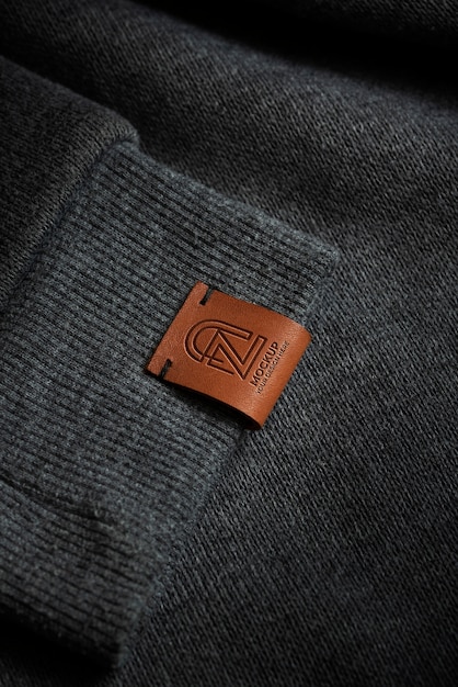 PSD sweater label mockup