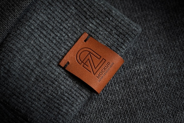 PSD sweater label mockup